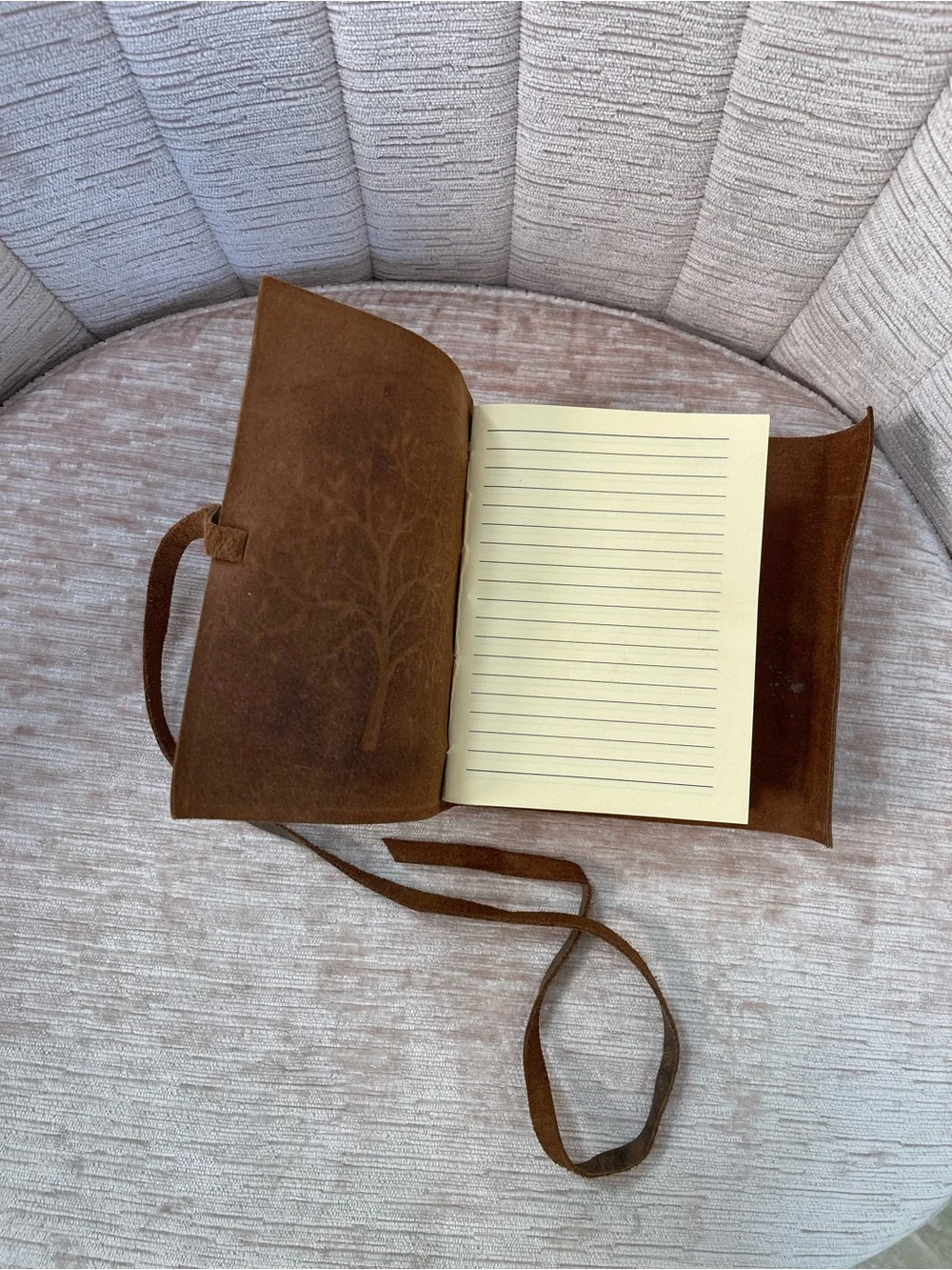 Handcrafted Vintage Leather Journal Notebook Tree of Life Halloween Vibes